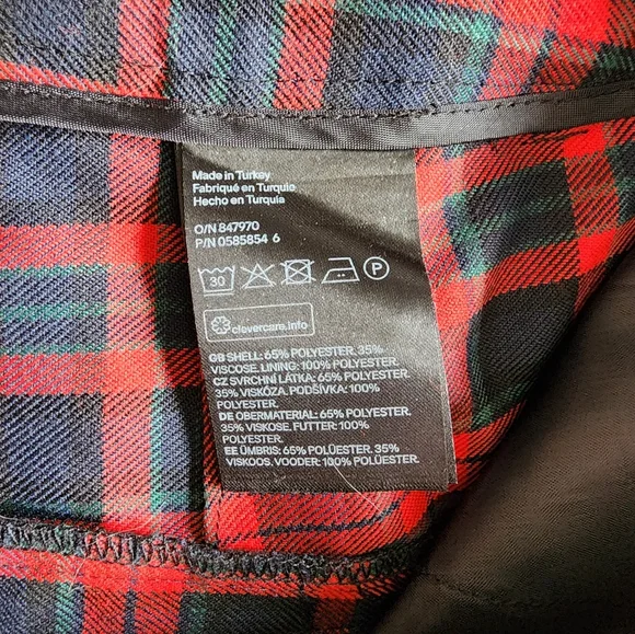 H&M L.O.G.G. Black, Red, & Green Plaid Pants - Picture 7 of 9